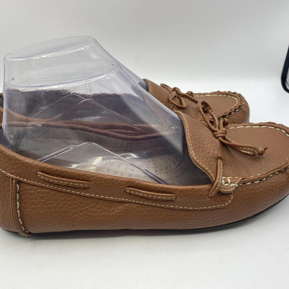 St Johns Bay Nexter Suede Slip-on Loafers Women 7 Flat Moccasin Shoe Brown - Picture 6 of 12